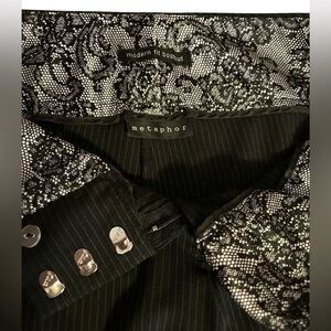 Metaphor pin striped trousers